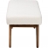 Rika Bench in Cream Boucle Fabric & Walnut Brown Finish Wood