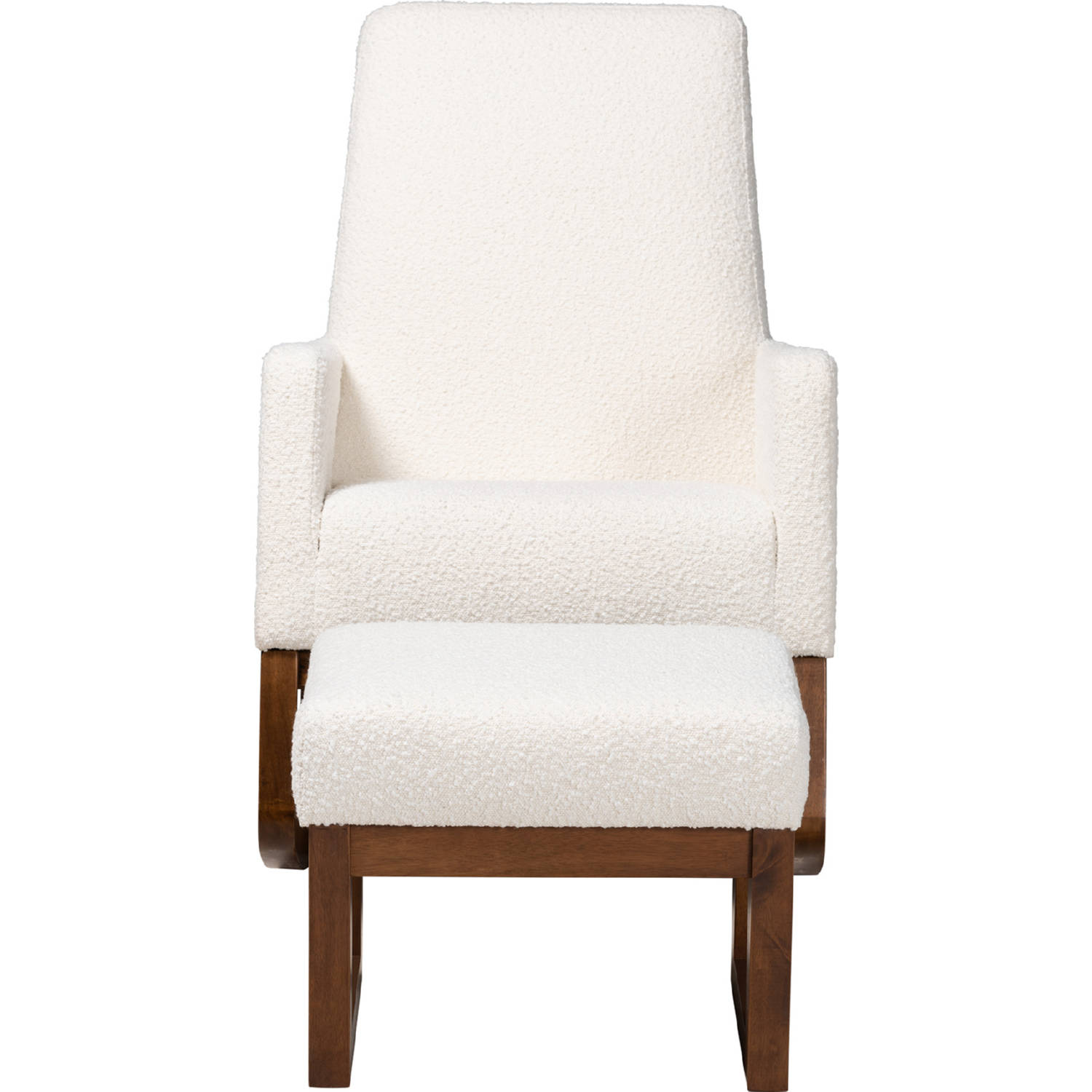 Baxton Studio Yashiya Rocking Chair and Ottoman
