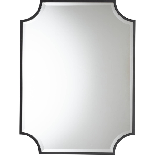 Parcenet Wall Mirror in Black Finish Metal
