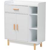 Russell 2 Door Sideboard in White & Oak Brown Finish Wood