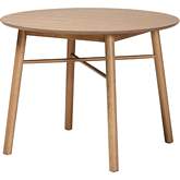 Denmark 39" Round Dining Table in French Oak Brown Finish Wood