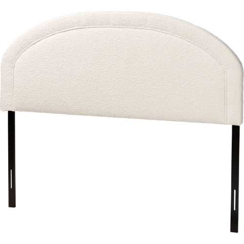 Fiana Queen Headboard in Cream Boucle Fabric