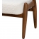 Jeanine Ottoman in Cream Boucle Fabric & Walnut Brown Finish Wood