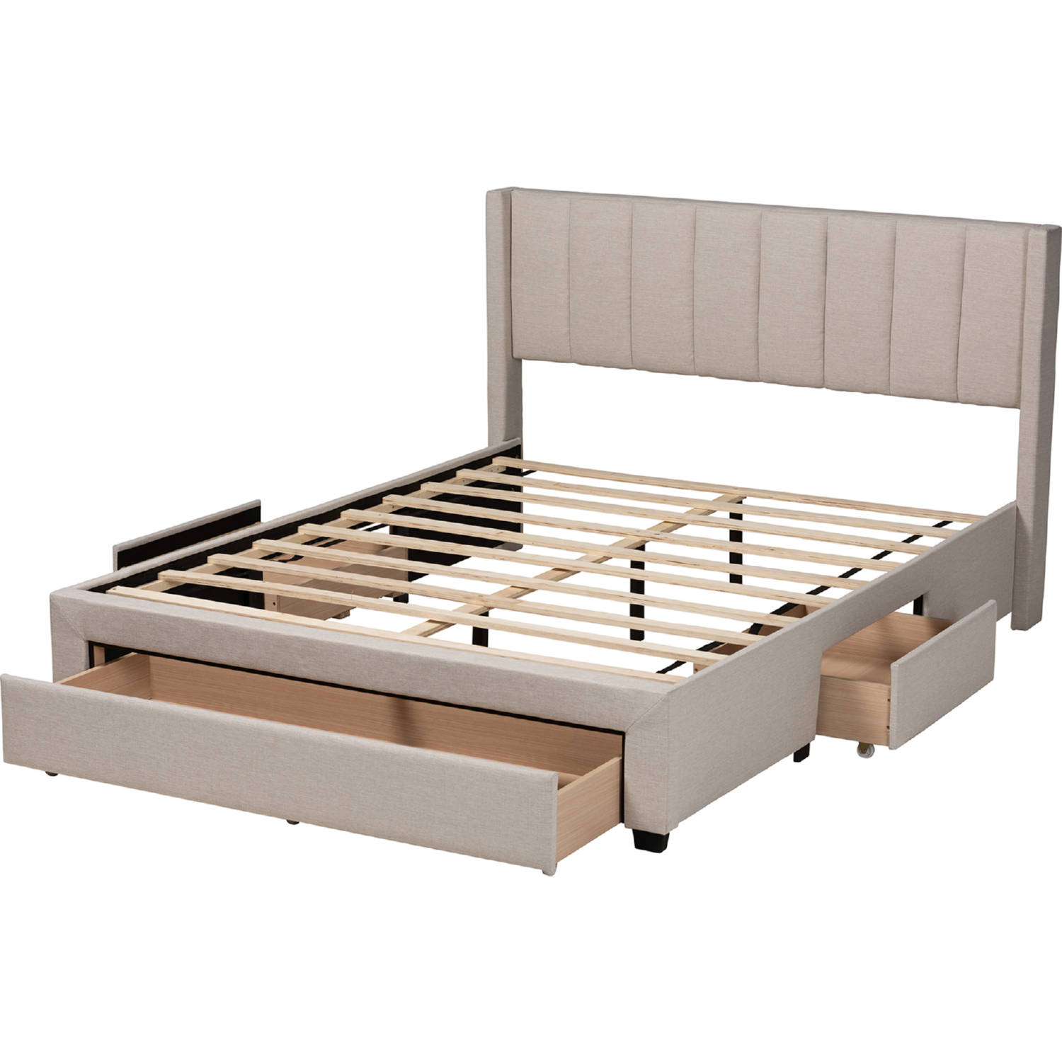 Baxton Studio Coronado Storage Platform Bed - Thumbnail 4