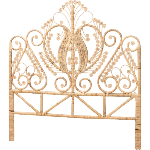 Caelinus Queen Headboard in Natural Brown Rattan