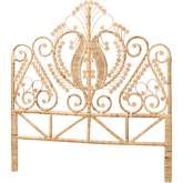 Caelinus Queen Headboard in Natural Brown Rattan