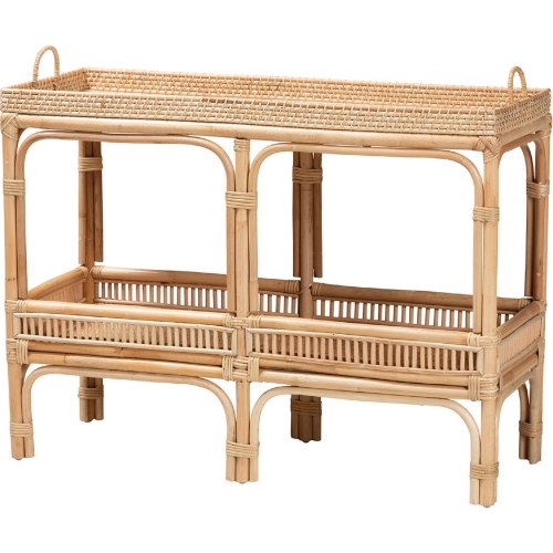 Lombok Console Table in Natural Brown Rattan