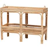 Lombok Console Table in Natural Brown Rattan