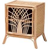 Danna Nightstand in Natural Brown Rattan