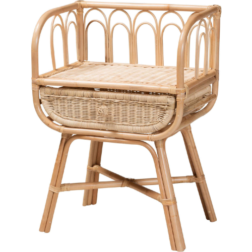 Panchali Nightstand in Natural Brown Rattan