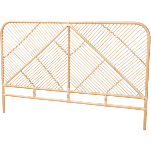 Walid Queen Standalone Headboard in Natural Brown Rattan