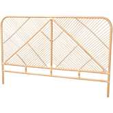 Walid Queen Standalone Headboard in Natural Brown Rattan
