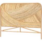 Delphi Queen Standalone Headboard in Natural Brown Rattan