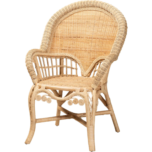 Ratu Accent Chair in Natural Brown Rattan