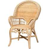 Ratu Accent Chair in Natural Brown Rattan