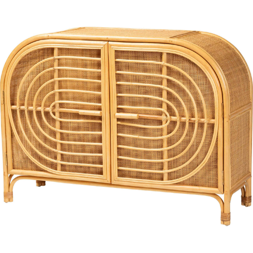 Ovalet 2 Door Sideboard in Natural Brown Rattan