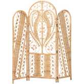 Nadra Room Divider in Natural Brown Rattan