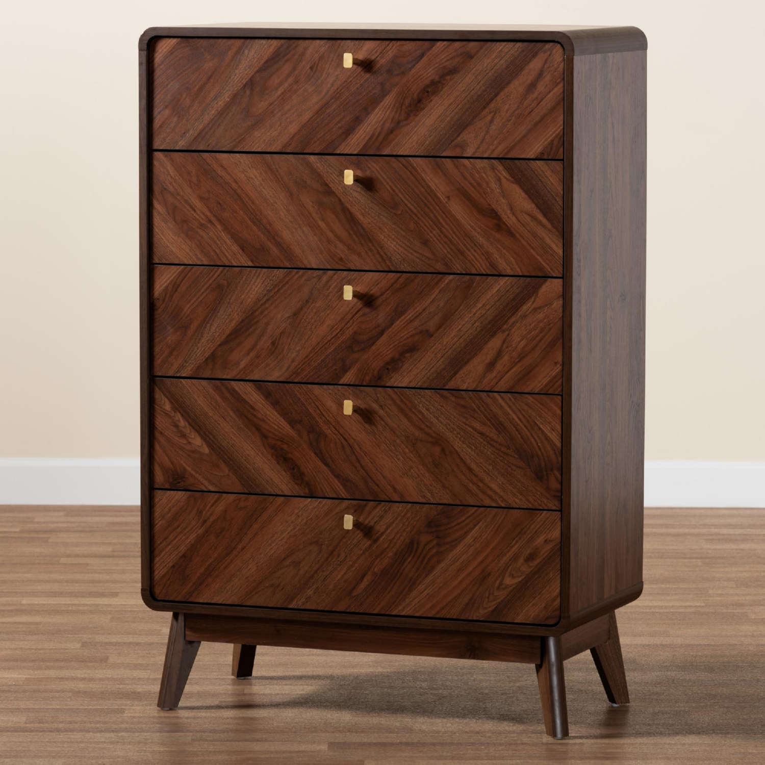 Baxton LV44COD4423WI-CLB-5DW-Chest Markell Walnut Brown Finish