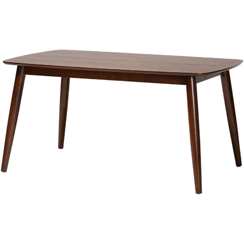 Flora 59" Dining Table in Walnut Brown Finish Wood