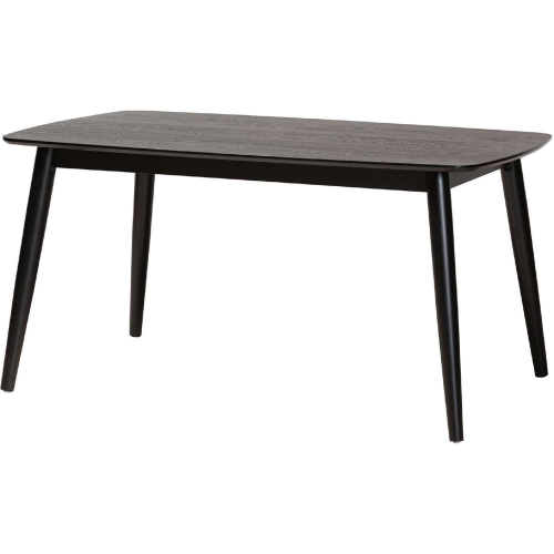 Flora 59" Dining Table in Black Finish Wood