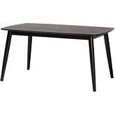 Flora 59" Dining Table in Black Finish Wood