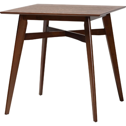 Leena 35" Counter Pub Dining Table in Walnut Brown Finish Wood