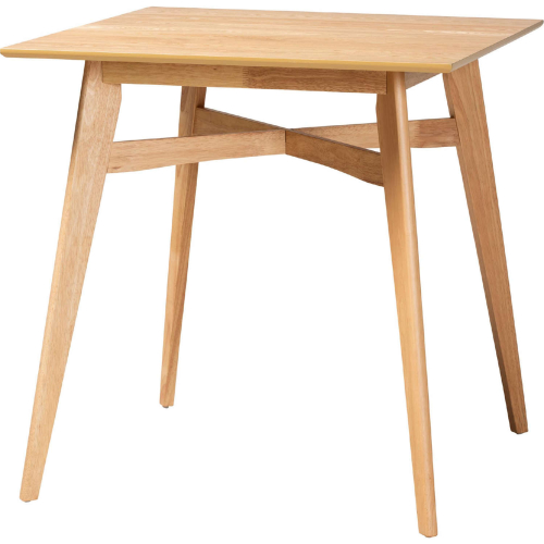 Leena 35" Counter Pub Dining Table in Natural Oak Finish Wood