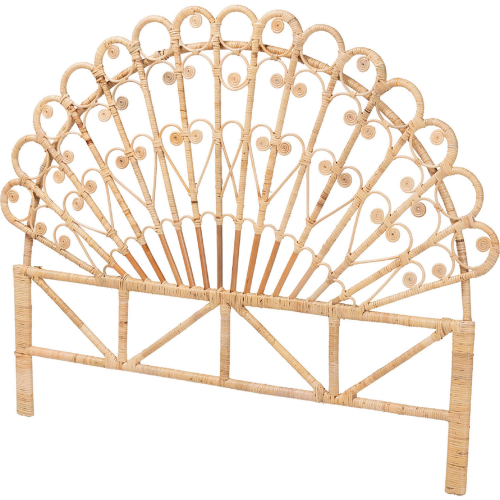Rasima Queen Standalone Headboard in Natural Brown Rattan