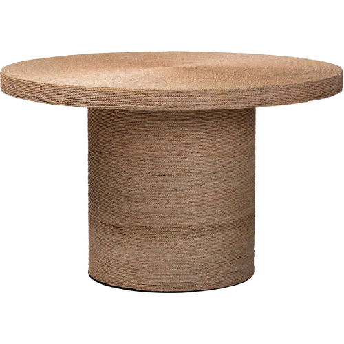 Bistra 48" Dining Table in Natural Brown Seagrass & Wood