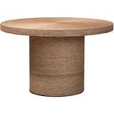 Bistra 48" Dining Table in Natural Brown Seagrass & Wood