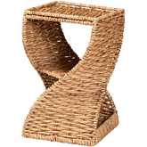 Pelleas End Table in Natural Brown Seagrass & Wood