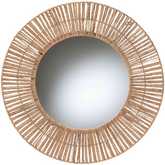 Leala Accent Wall Mirror in Natural Brown Seagrass