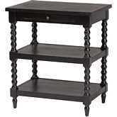 Imogene End Table in Black Finish Wood