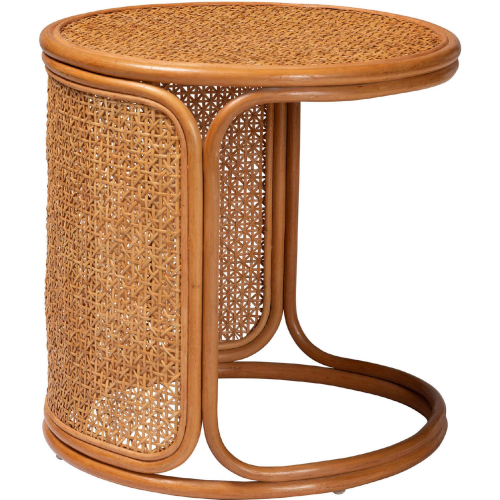 Eldon 24" End Table in Honey Finish Rattan