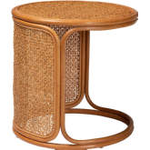 Eldon 24" End Table in Honey Finish Rattan