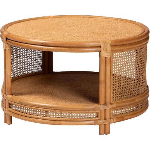 Louis Rattan Coffee Table in Light Honey Finish Rattan