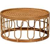 Phoenix Coffee Table in Light Honey Rattan