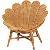 Blossom Accent Flower Chair in Honey Rattan