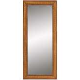 Rowanne Wall Mirror in Walnut Brown Rubberwood & Rattan