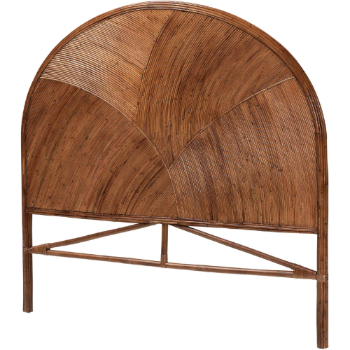 Seana Queen Standalone Headboard in Dark Brown Rattan