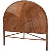 Seana Queen Standalone Headboard in Dark Brown Rattan