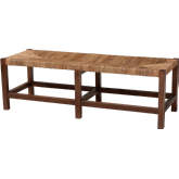Liza Accent Bench in Acacia Wood & Natural Seagrass