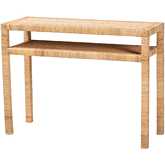 Kalimantan Console Table in Light Honey Finish Rattan & Acacia Wood