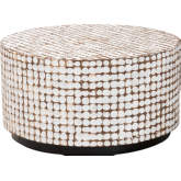 Kaloni Coffee Table in Ivory Coconut Shell & Acacia Wood