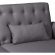 Chesterfield Convertible Sleeper Sectional Sofa with Right Chaise in Tufted Grey Fabric
