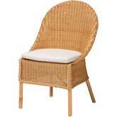 Camelia Dining Chair in Light Honey Rattan