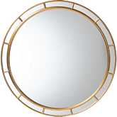 Ulvi Round Accent Mirror in Antique Goldleaf