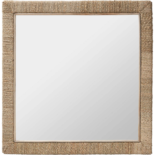 Geralyn Square Wall Mirror in Natural Seagrass