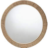 Geralyn Round Wall Mirror in Natural Seagrass
