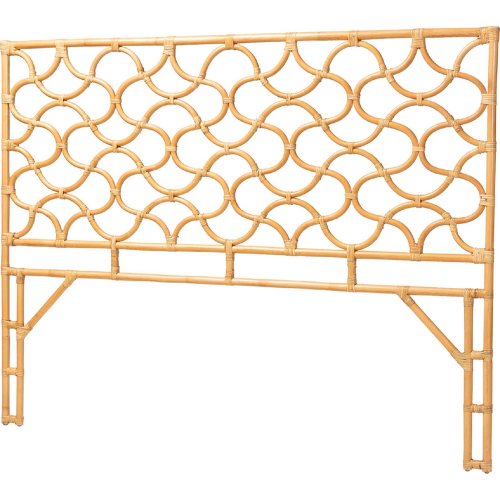 Kalcya King Standalone Headboard in Light Honey Natural Rattan